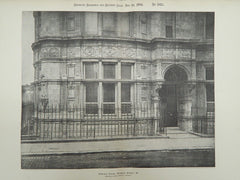 Wimpole House, Wimpole Street, Westminster, London, England, 1895, Lithograph. Charles Henry Worley.