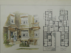 Colonial Court Apts for Horace B. Howlett, Esq., Cambridge MA, 1901. C. Herbert McClare