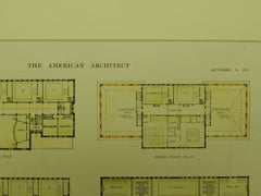 Floor plans of Guilford School in Cincinnati OH, 1915. Garber & Woodward. Original