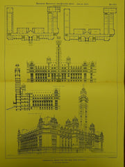 Design for the New York City Hall in New York NY, 1897. T. M. Clark