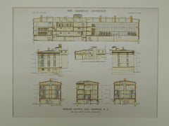 Mercer County Jail in Trenton NJ, 1916. William W. Slack. Original Plan