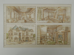 The Peninsular Club, Grand Rapids, MI, 1884, Original Plan. B. S. Gilbert.