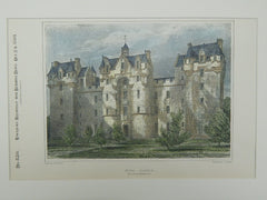 Fyvie Castle in Fyvie, Scotland, 1891.  R. W. Billings. Original