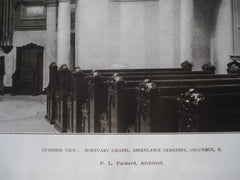 Interior View: Mortuary Chapel of Greenlawn Cemetery , Columbus, OH, 1907, F.L. Fackard