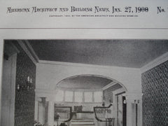 Dining-Room: House of L.D. Drewry, Esq., Cincinnati, OH, 1900, Elzner & Anderson