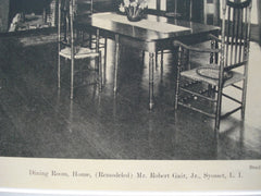 Remodeled Dining Room in the House of Mr. Robert Gair, Jr., Syosset, Long Island, NY, 1926, Bradley Delchanty