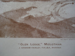 Glen Lodge , Midlothian, Scotland, UK, 1894, J. Graham Fairley