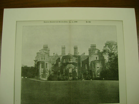 Broome Park, Barham, England, UK, 1898, Unknown