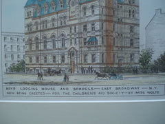 Boy's Lodging House and Schools on East Broadway for the Children's Aid Society, New York, NY, 1879, Vaux and Radford