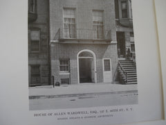 House of Allen Wardwell, ESQ., 127 E. 80th Street, New York, NY, 1915, Messrs. Delano & Aldrich