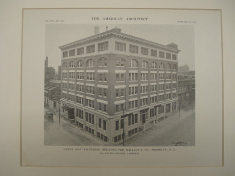 Candy Manufacturing Building for Wallace & Company , Brooklyn, NY, 1915, Howard Chapman