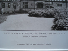 House of Mrs. H.H. Porter, Cedarhurst, Long Island, NY, 1905, Barney & Chapman