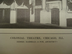 Interior of the Colonial Theatre , Chicago, IL, 1913, Marshall & Fox