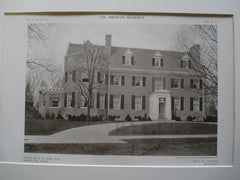 House of R.W. Bird, Esq., Brookline, MA, 1910, John W. Lavelle