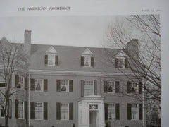 House of R.W. Bird, Esq., Brookline, MA, 1910, John W. Lavelle