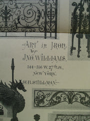 Art in Iron , New York, NY, 1898, Jno. Williams