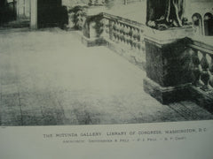 Rotunda Gallery: Library of Congress , Washington, DC, 1897, Smithmeyer & Pelz and P.J. Pelz, E.P. Casey