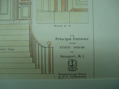 Principal Entrance to the State House , Newport, RI, 1895, P. G. Gulbranson
