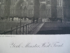 York Minster Cathedral, West Front , Ogleforth, York, England, UK, 1886