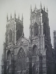 York Minster Cathedral, West Front , Ogleforth, York, England, UK, 1886