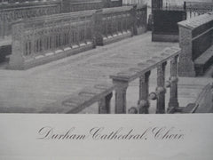 Durham Cathedral, Choir View , Durham, England, UK, 1886