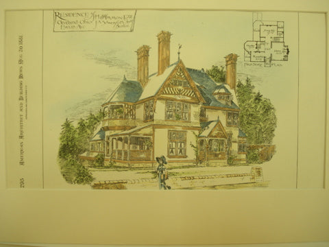 Residence of J. H. Ammon, Cleveland, OH, 1881, J. A. Schweinfurth