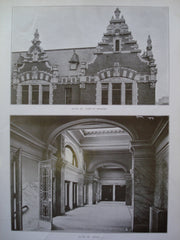 View of the Dormers and the Foyer of De-Witt Clinton High School, Tenth Avenue, Fifty-Eighth and Fifty-Ninth Streets, New York, NY, 1908, C.B.J. Snyder