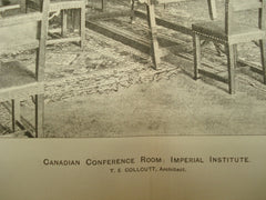 Canadian Conference Room at the Imperial Institute , London, England, UK, 1895, T. E. Collcutt