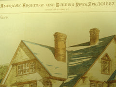 House for Miss Alice Keys, Cincinnati, OH, 1887, F. W. Stickney