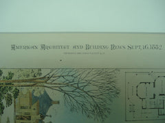 House for H. W. Thayer, Esq., Albany, NY, 1882, Ogden & Wright