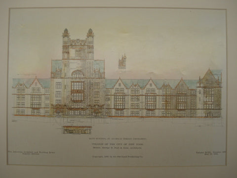 College for the City of New York, New York, NY, 1908, Messrs. George B. Post & Sons