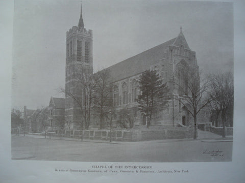 Chapel of the Intercession, New York, NY, 1914, Bertram Grosvenor Goodhue, of Cram, Goodhue & Ferguson