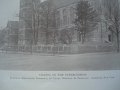 Chapel of the Intercession, New York, NY, 1914, Bertram Grosvenor Goodhue, of Cram, Goodhue & Ferguson