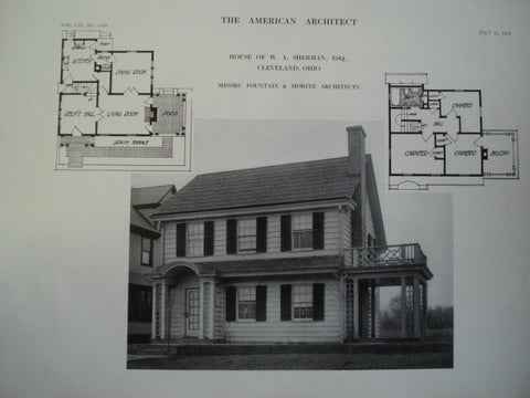 House of W.A. Sherman, Esq., Cleveland, OH, 1912, Messrs. Fountain & Moritz