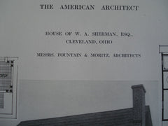 House of W.A. Sherman, Esq., Cleveland, OH, 1912, Messrs. Fountain & Moritz