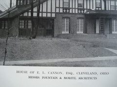 House of E.L. Cannon, Esq., Cleveland, OH, 1912, Messrs. Fountain & Moritz