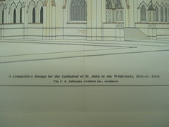 Competitive Design for the Cathedral of St. John in the Wilderness , Denver, CO, 1904, F. E. Edbrooke