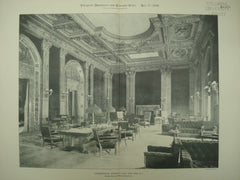 Lounging-Room at the University Club, New York, NY, 1899, McKim, Mead & White