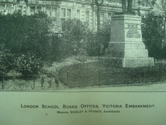 London School Board Offices on the Victoria Embankment , London, England, UK, 1895, Bodley & Garner