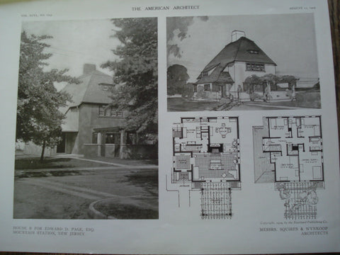 Edward D. Page House , Mountain Station, NJ, 1909, Squires and Wynkoop