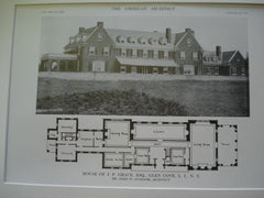 Exterior of the House of J. P. Grace, Esq., Glen Cove, Long Island, NY, 1913, Mr. James W. O'Connor