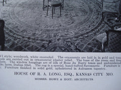 Living Room & Salon in the House of R.A. Long, Esq. , Kansas City, MO, 1912, Messrs. Howe & Hoit