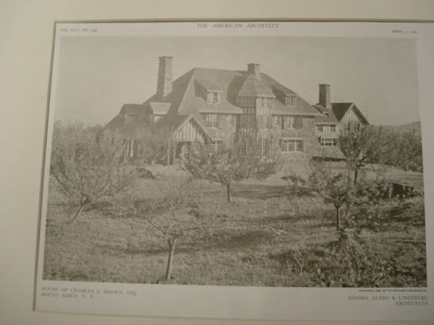 Charles S. Brown House, Mount Kisco, NY, 1909, Albro and Lindeberg