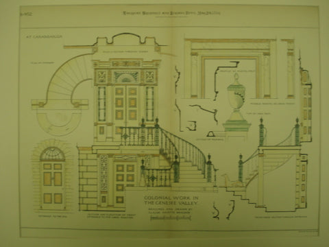 Colonial Work, Genesee Valley, NY, 1894, Claude Fayette Bragdon