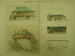 Proposed Cafe for the Scarborough Cliff Bridge Company, Scarborough, England, UK, 1894, Bedford & Barry