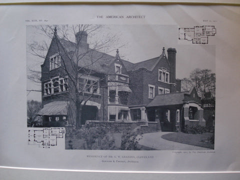 Residence of Mr. G.W. Grandin , Cleveland, OH, 1911, Bohnard & Parsson