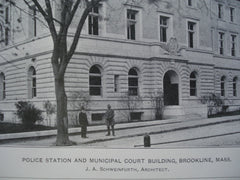 Police Station and Municipal Court Building , Brookline, MA, 1901, J.A. Schweinfurth