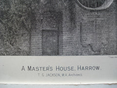 Master's House in Harrow, London, England, UK, 1890, T.G. Jackson