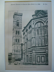 Giotto's Tower & Cathedral , Florence, Italy, EUR, 1890, Giotto