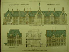 Owens College , Manchester, London, UK, 1874, Alfred Waterhouse